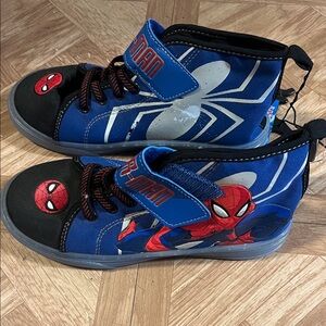 Spider-Man Kids Blue High-Top Sneakers
